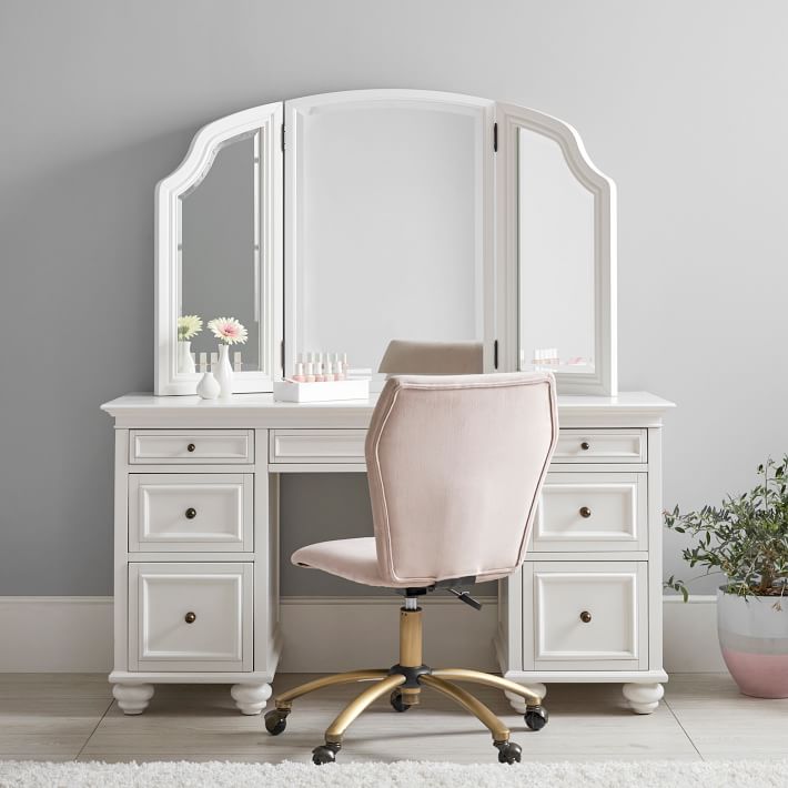 desk hutch with mirror