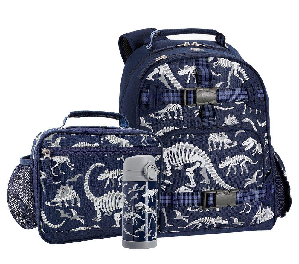 Shop Mackenzie Navy Dino Bones Glow-in-the-dark Backpack & Lunch Bundle ...