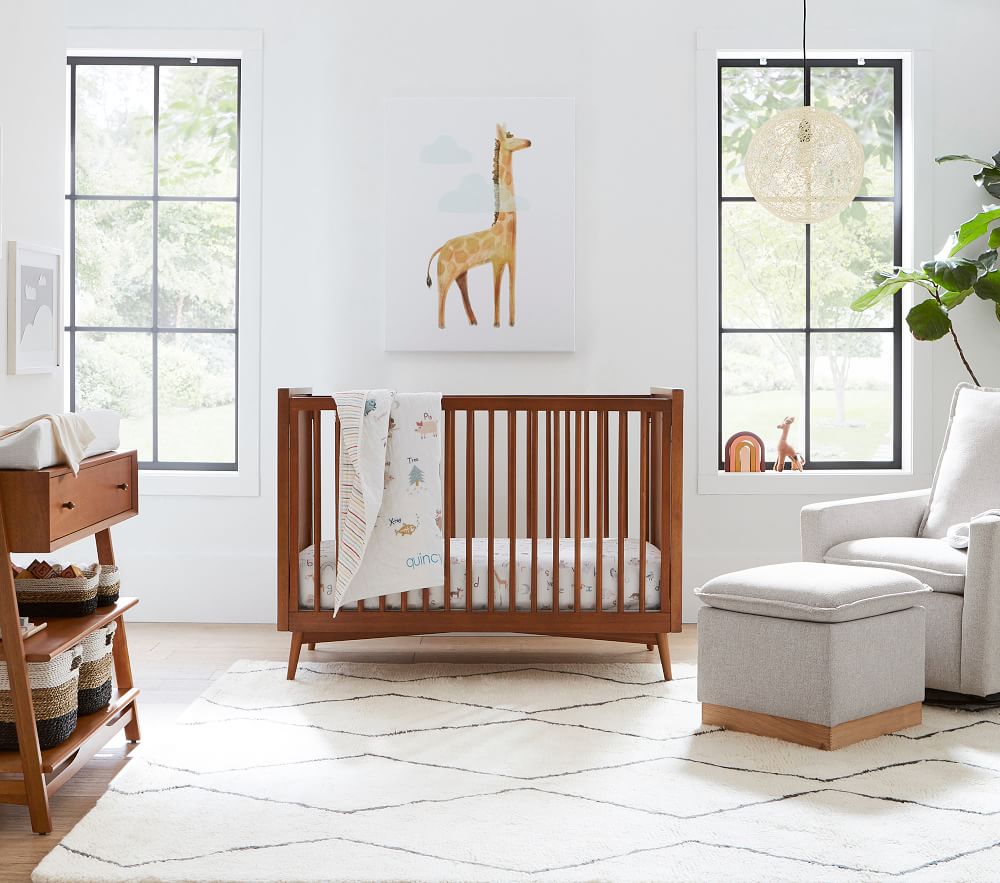 west elm x pbk Mid-Century Convertible Baby Crib