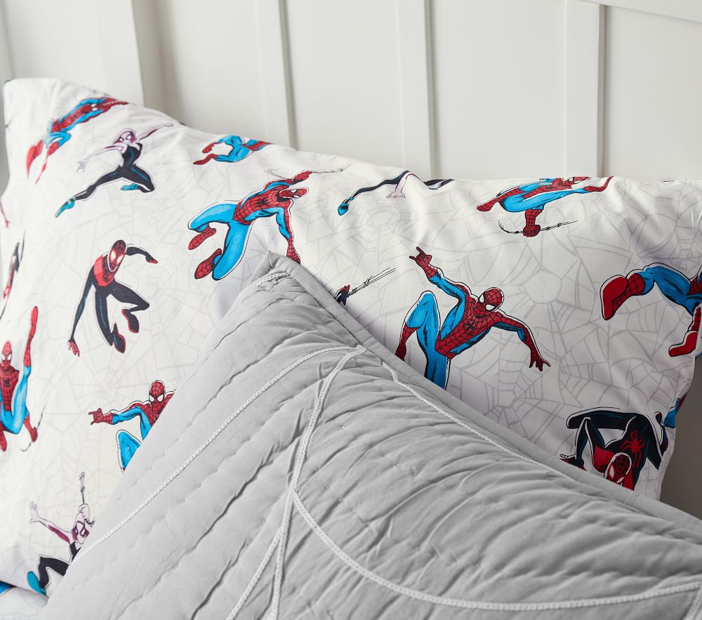 Pottery barn store spiderman sheets